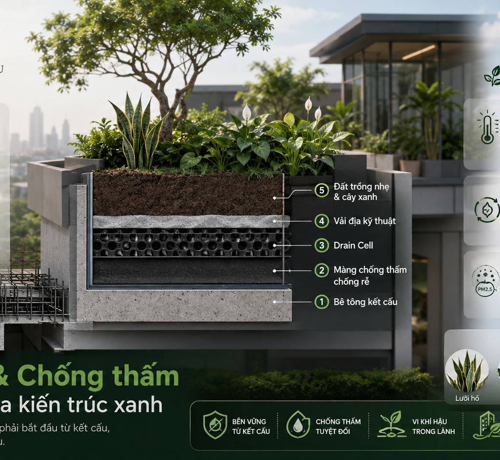 Cây xanh trong kiến trúc: Kỹ thuật và hiệu quả.