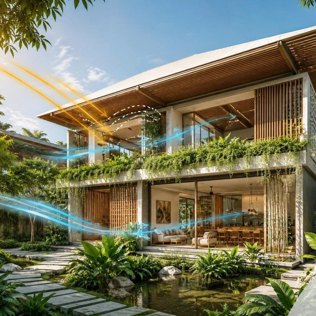 Thiết Kế Thụ Động Và Giải Pháp Làm Mát Tự Nhiên Cho Không Gian Sống Bền Vững