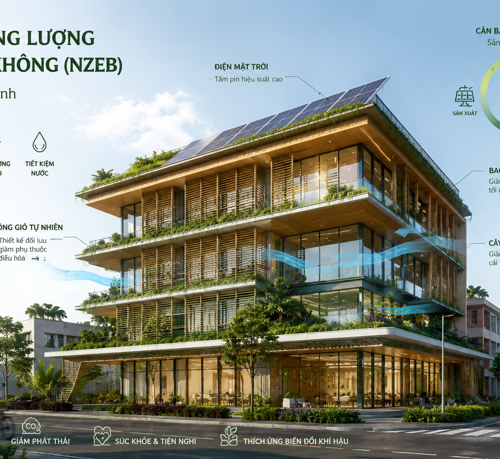 Tòa Nhà Năng Lượng Ròng Bằng Không (NZEB). Đỉnh Cao Của Khoa Học Vi Khí Hậu Và Kiến Trúc